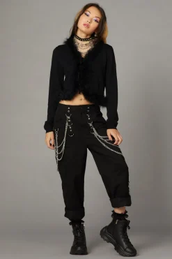 Women Black Friday Knitwear & Cardis*Fluff Trim Cardigan