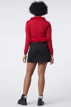 Women Black Friday Knitwear & Cardis*Fluff Trim Cardigan