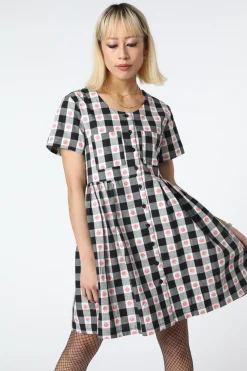 Women Revival Dresses & Pinafores*Gingham Peach Smock Dress