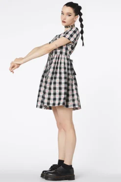 Women Revival Dresses & Pinafores*Gingham Peach Smock Dress