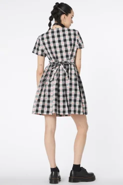 Women Revival Dresses & Pinafores*Gingham Peach Smock Dress