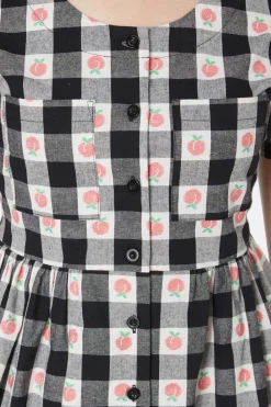 Women Revival Dresses & Pinafores*Gingham Peach Smock Dress