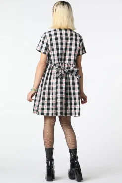 Women Revival Dresses & Pinafores*Gingham Peach Smock Dress