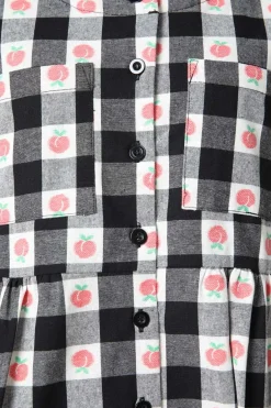 Women Revival Dresses & Pinafores*Gingham Peach Smock Dress