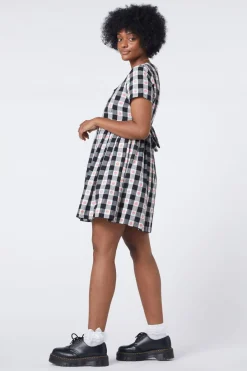 Women Revival Dresses & Pinafores*Gingham Peach Smock Dress