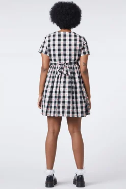 Women Revival Dresses & Pinafores*Gingham Peach Smock Dress