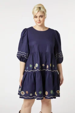 Women Princess Highway Dresses & Pinafores*Golden Blooms Embroidered Dress