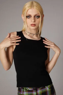 Women Black Friday Knitwear & Cardis*Goth Knit Tank Top