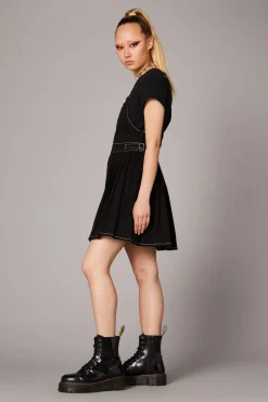 Women Black Friday Dresses & Pinafores*Goth Pleated Twill Pinny