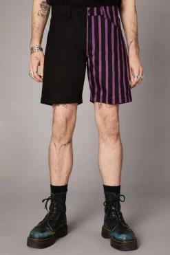 Men Black Friday Pants & Shorts*Goth Stripe Contrast Short