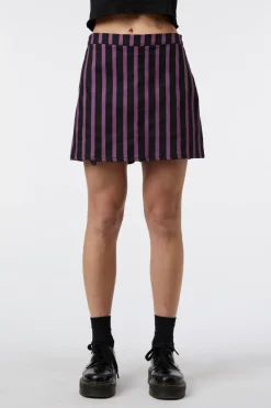 Women Black Friday Skirts & Skorts*Goth Stripe Drill Skort