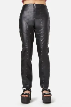 Women Dangerfield Pants & Jumpsuits*Goth Studded Pu Leggings