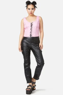 Women Dangerfield Pants & Jumpsuits*Goth Studded Pu Leggings
