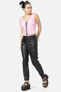 Women Dangerfield Pants & Jumpsuits*Goth Studded Pu Leggings