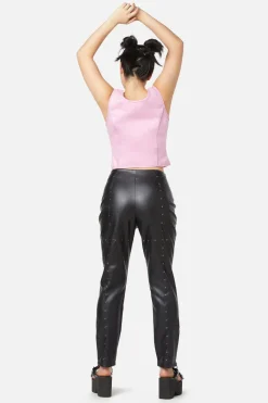 Women Dangerfield Pants & Jumpsuits*Goth Studded Pu Leggings