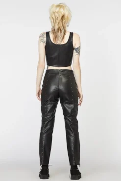 Women Dangerfield Pants & Jumpsuits*Goth Studded Pu Leggings