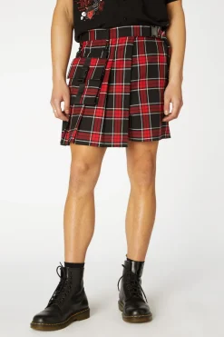 Men Black Friday Pants & Shorts*Goth Tartan Clip Skort
