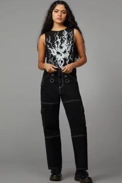 Women Black Friday Blouses & Tops*Gothic Veil Tank