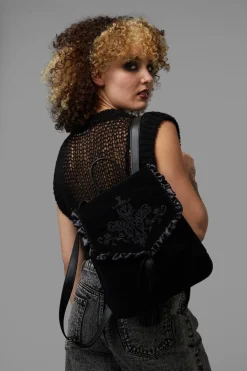 Accessories Black Friday Bags*Gothic Velvet Backpack