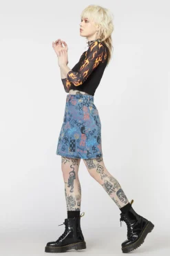 Women Dangerfield Skirts & Skorts*Graffiti Denim Mini Skirt
