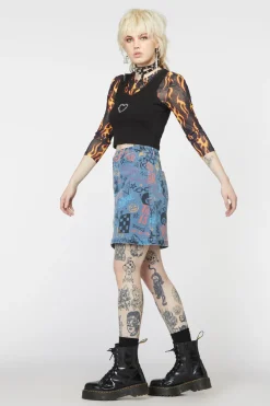 Women Dangerfield Skirts & Skorts*Graffiti Denim Mini Skirt