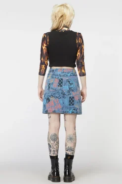 Women Dangerfield Skirts & Skorts*Graffiti Denim Mini Skirt