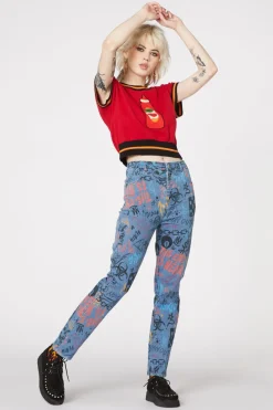 Women Dangerfield Pants & Jumpsuits*Graffiti Denim Slim Jean