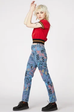 Women Dangerfield Pants & Jumpsuits*Graffiti Denim Slim Jean