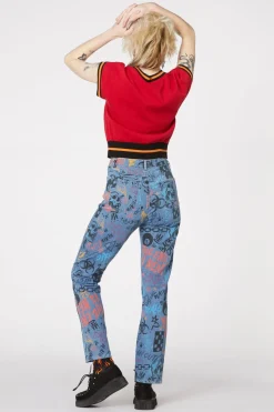 Women Dangerfield Pants & Jumpsuits*Graffiti Denim Slim Jean