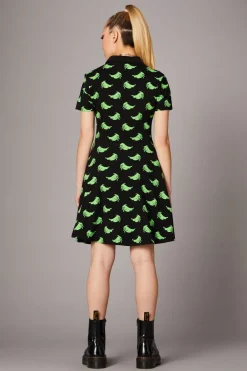 Women Black Friday Dresses & Pinafores*Green Ghost Collar Dress