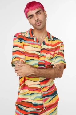 Men Dangerfield Shirts & Tees*Grounded Satin Ss Shirt