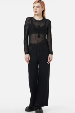 Women Dangerfield Blouses & Tops*Hail Lilith Flocked Mesh Top