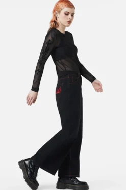 Women Dangerfield Blouses & Tops*Hail Lilith Flocked Mesh Top