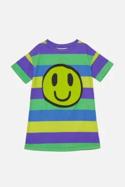 Kids Dangerkids Dresses & Pinafores*Happy Face Kids Stripe Ts Dre