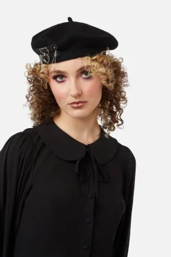 Accessories Dangerfield Hats*Heart Buckle Beret