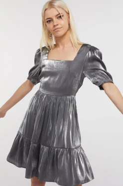 Women Dangerfield Dresses & Pinafores*Holographic Ruffle Dress