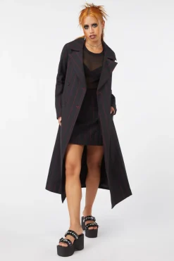 Women Dangerfield Jackets & Coats*Impossible Things Pin Stripe Coat
