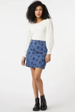 Women Princess Highway Skirts & Skorts*Indigo Hearts Skirt