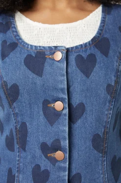 Women Princess Highway Jackets & Coats*Indigo Hearts Vest