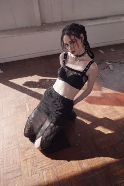 Women Dangerfield Blouses & Tops*Industrial Hybrid Mesh Crop Tank