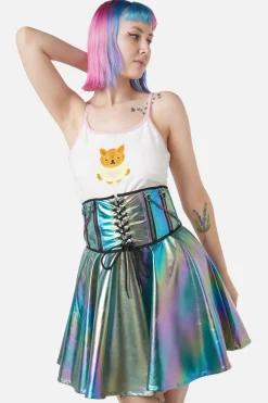 Women Dangerfield Blouses & Tops*Infrared Zipper Underbust Pu Corset