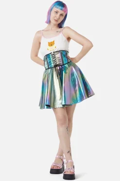 Women Dangerfield Blouses & Tops*Infrared Zipper Underbust Pu Corset