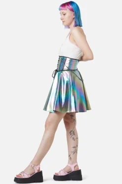 Women Dangerfield Blouses & Tops*Infrared Zipper Underbust Pu Corset