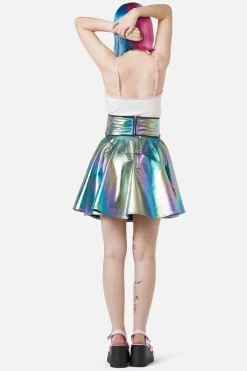 Women Dangerfield Blouses & Tops*Infrared Zipper Underbust Pu Corset