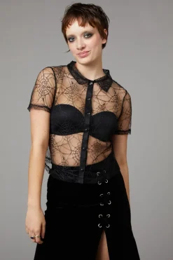 Women Black Friday Blouses & Tops*Interwebs Mesh Top