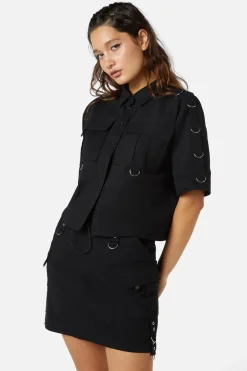 Women Dangerfield Blouses & Tops*Jagger O-Ring Crop Blouse