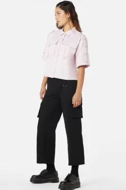 Women Dangerfield Blouses & Tops*Jagger O-Ring Crop Blouse
