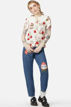 Women Dangerfield Blouses & Tops*Kitty Kisses Collar Blouse