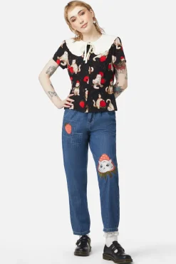 Women Dangerfield Blouses & Tops*Kitty Kisses Collar Blouse