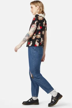 Women Dangerfield Blouses & Tops*Kitty Kisses Collar Blouse